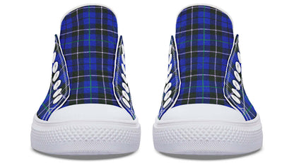 Blue Tartan Canvas Low Top Trainers | ANTIBrand