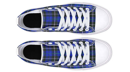Blue Tartan Canvas Low Top Trainers | ANTIBrand