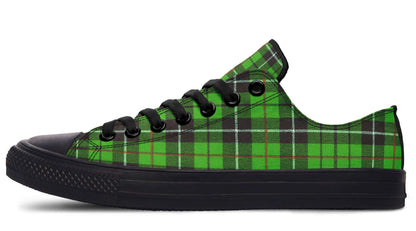 Green Tartan Canvas Low Top Trainers | ANTIBrand