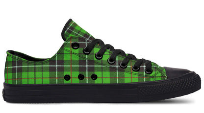 Green Tartan Canvas Low Top Trainers | ANTIBrand