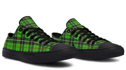 Green Tartan Canvas Low Top Trainers | ANTIBrand