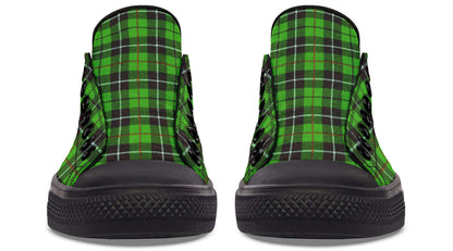 Green Tartan Canvas Low Top Trainers | ANTIBrand