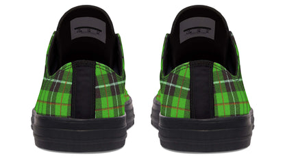 Green Tartan Canvas Low Top Trainers | ANTIBrand