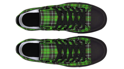 Green Tartan Canvas Low Top Trainers | ANTIBrand