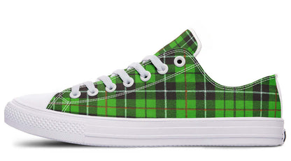Green Tartan Canvas Low Top Trainers | ANTIBrand