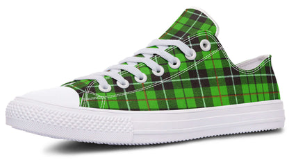 Green Tartan Canvas Low Top Trainers | ANTIBrand