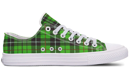 Green Tartan Canvas Low Top Trainers | ANTIBrand