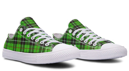 Green Tartan Canvas Low Top Trainers | ANTIBrand