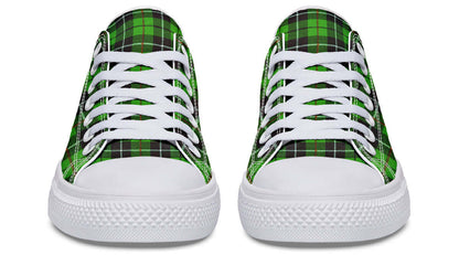 Green Tartan Canvas Low Top Trainers | ANTIBrand