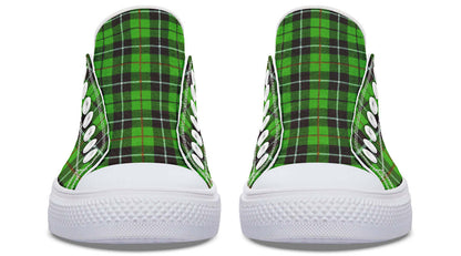 Green Tartan Canvas Low Top Trainers | ANTIBrand