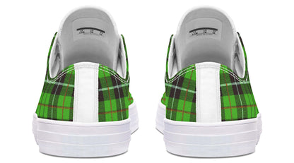 Green Tartan Canvas Low Top Trainers | ANTIBrand