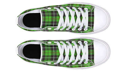 Green Tartan Canvas Low Top Trainers | ANTIBrand