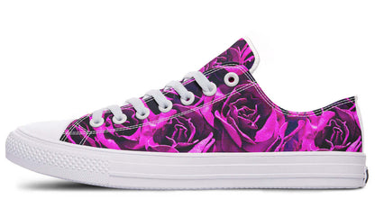 Pink Roses Canvas Low Top Trainers | ANTIBrand