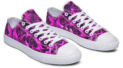 Pink Roses Canvas Low Top Trainers | ANTIBrand