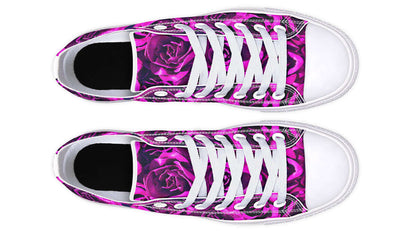 Pink Roses Canvas Low Top Trainers | ANTIBrand