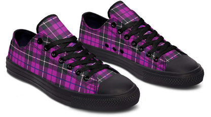 Pink Tartan Canvas Low Top Trainers | ANTIBrand