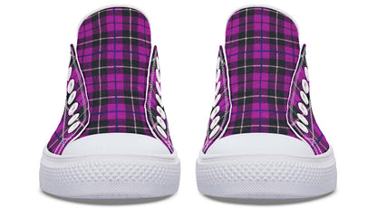 Pink Tartan Canvas Low Top Trainers | ANTIBrand