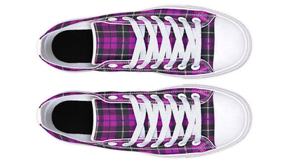Pink Tartan Canvas Low Top Trainers | ANTIBrand
