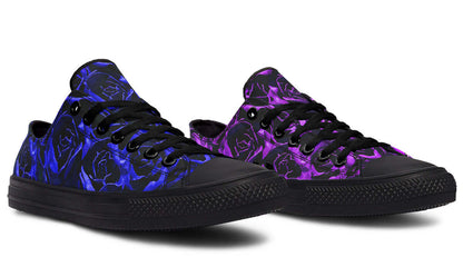 Purple & Indigo Rose Canvas Low Top Trainers | ANTIBrand