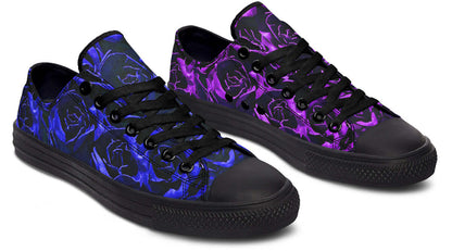 Purple & Indigo Rose Canvas Low Top Trainers | ANTIBrand