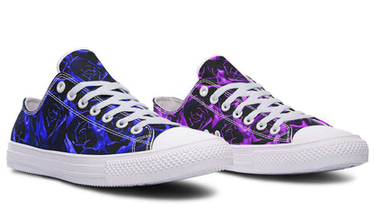 Purple & Indigo Rose Canvas Low Top Trainers | ANTIBrand