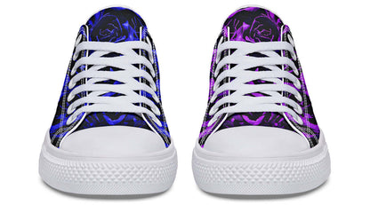 Purple & Indigo Rose Canvas Low Top Trainers | ANTIBrand
