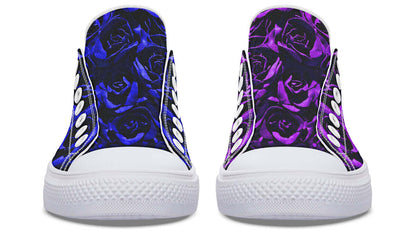 Purple & Indigo Rose Canvas Low Top Trainers | ANTIBrand