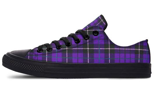 Purple Tartan Canvas Low Top Trainers | ANTIBrand