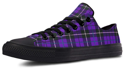 Purple Tartan Canvas Low Top Trainers | ANTIBrand