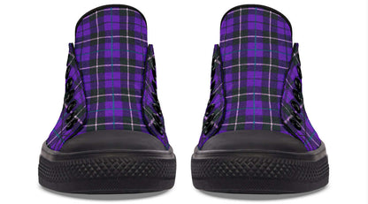 Purple Tartan Canvas Low Top Trainers | ANTIBrand