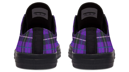 Purple Tartan Canvas Low Top Trainers | ANTIBrand