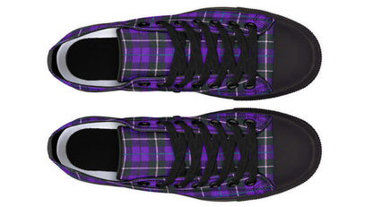 Purple Tartan Canvas Low Top Trainers | ANTIBrand