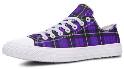 Purple Tartan Canvas Low Top Trainers | ANTIBrand