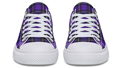 Purple Tartan Canvas Low Top Trainers | ANTIBrand
