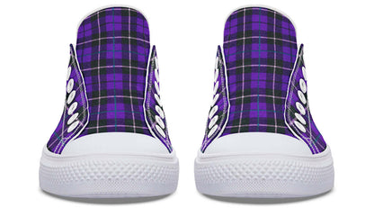 Purple Tartan Canvas Low Top Trainers | ANTIBrand