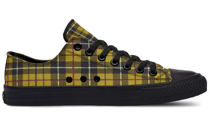 Yellow Tartan Canvas Low Top Trainers | ANTIBrand