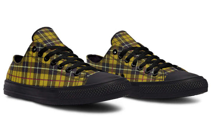 Yellow Tartan Canvas Low Top Trainers | ANTIBrand