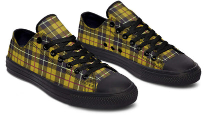 Yellow Tartan Canvas Low Top Trainers | ANTIBrand