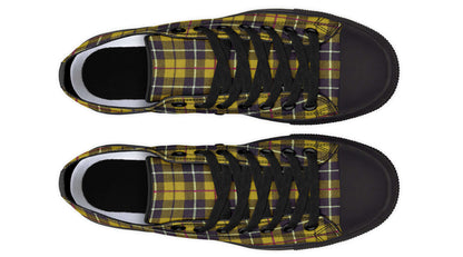 Yellow Tartan Canvas Low Top Trainers | ANTIBrand