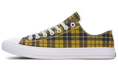 Yellow Tartan Canvas Low Top Trainers | ANTIBrand