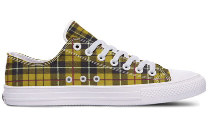 Yellow Tartan Canvas Low Top Trainers | ANTIBrand