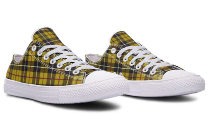Yellow Tartan Canvas Low Top Trainers | ANTIBrand