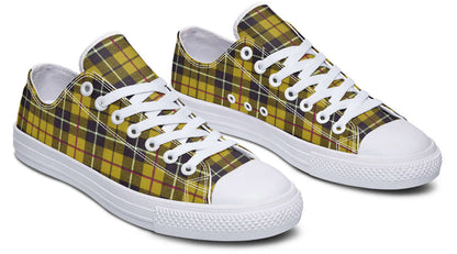 Yellow Tartan Canvas Low Top Trainers | ANTIBrand