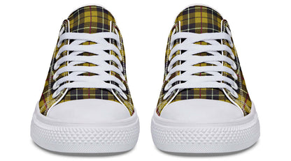 Yellow Tartan Canvas Low Top Trainers | ANTIBrand