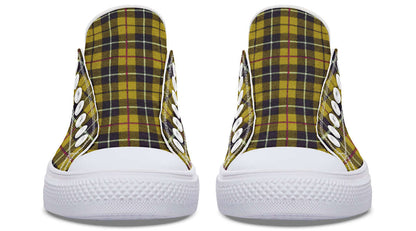 Yellow Tartan Canvas Low Top Trainers | ANTIBrand