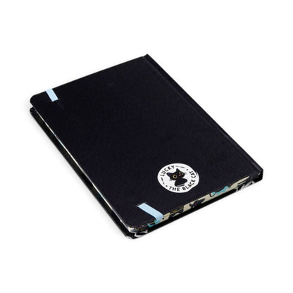 Gothic Gifts Lucky the Black Cat Recycled A5 Lined Notebook