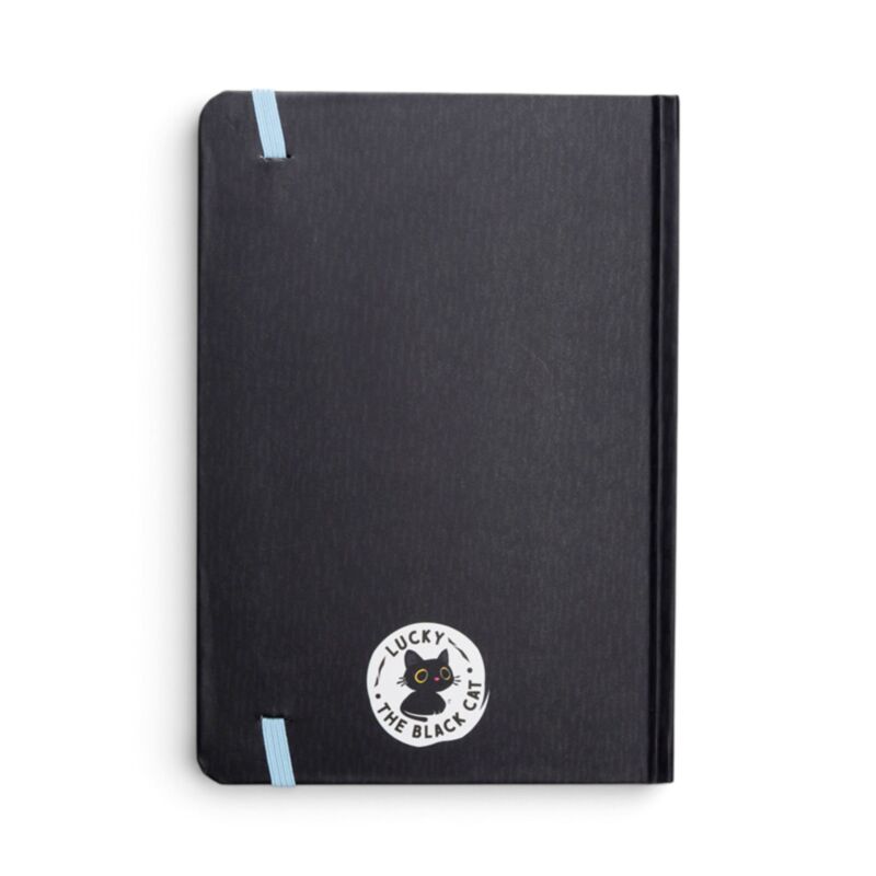 Gothic Gifts Lucky the Black Cat Recycled A5 Lined Notebook