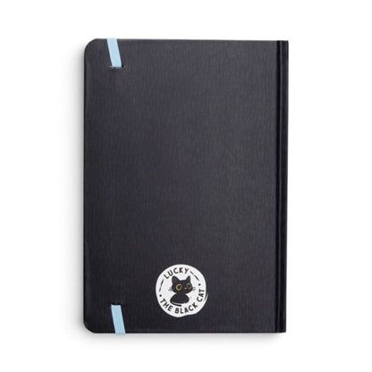 Gothic Gifts Lucky the Black Cat Recycled A5 Lined Notebook