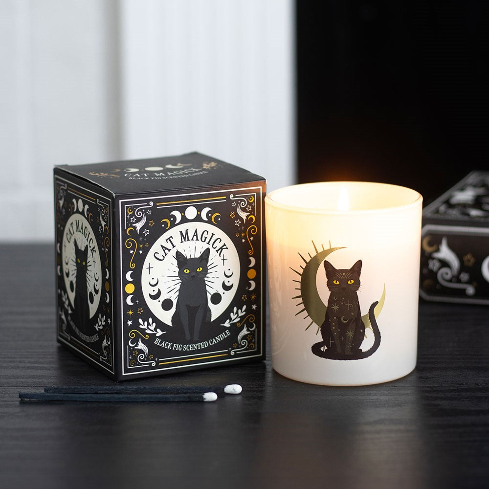 Gothic Gifts Black Cat Magick Black Fig Candle
