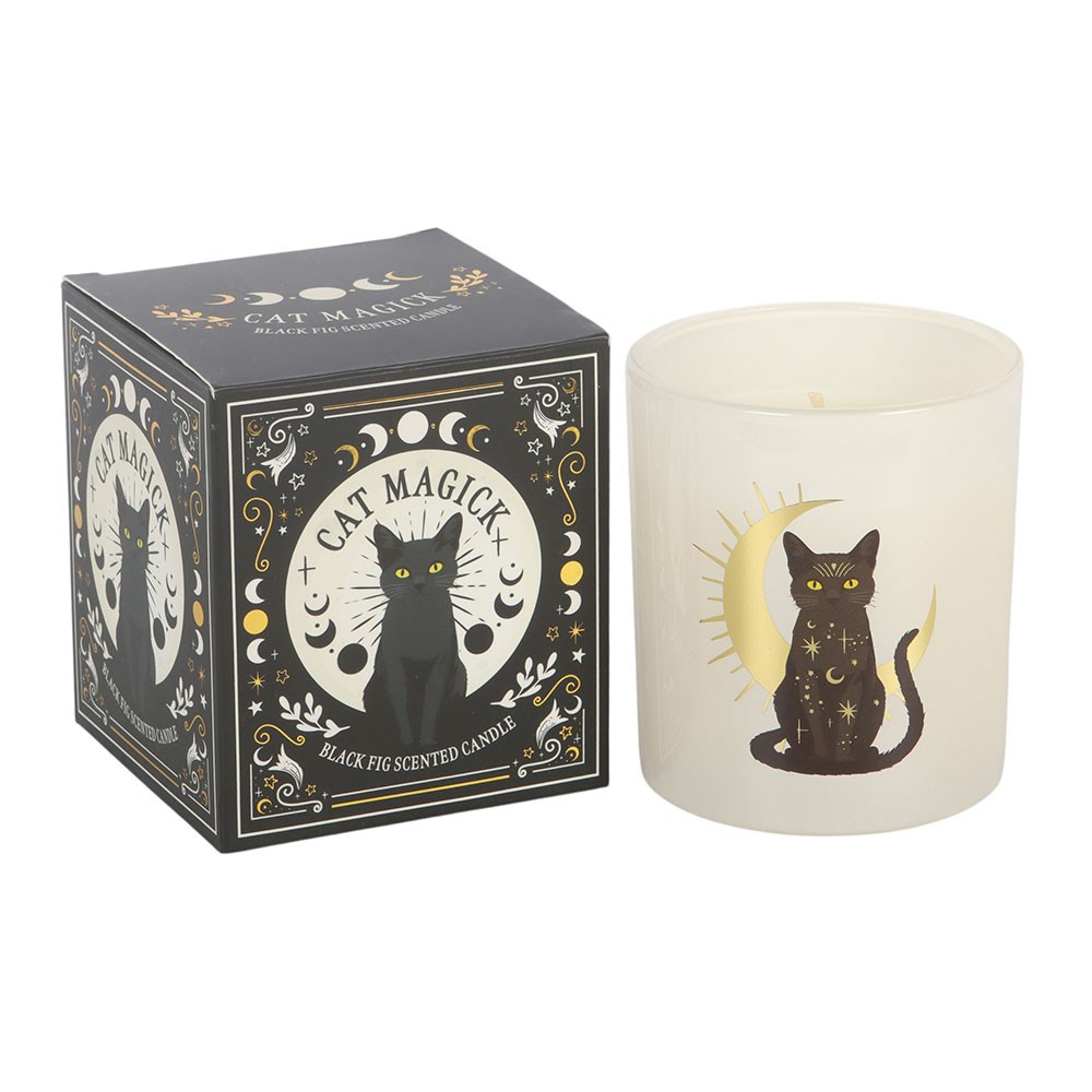 Gothic Gifts Black Cat Magick Black Fig Candle